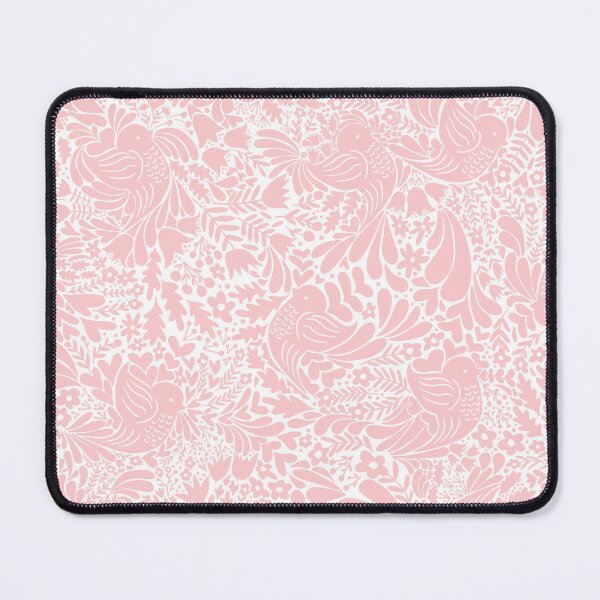 Item preview,  Birds and swirly flowers soft pink designed and sold by Kimmygowland.
