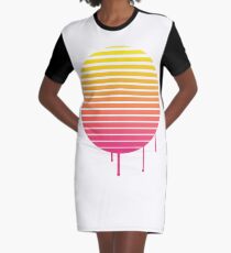 VHS Cassette Vaporwave Graphic T-Shirt Dress