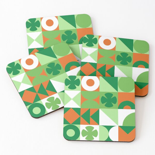 Item preview, Abstract St. Patrick's Day Neo Geo Pattern designed and sold by Krysanthe.