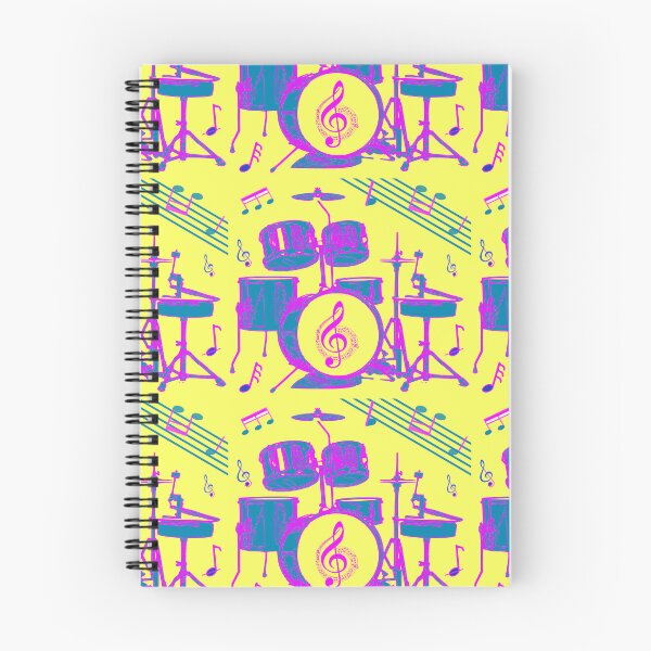 Item preview,  Funky Pink Blue Drums on a Yellow Background Design designed and sold by ThisNThatImages.