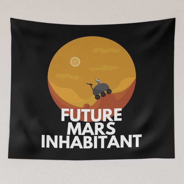 Item preview, Future Mars Inhabitant Space Exploration Telescope Humor designed and sold by EllConApparel.