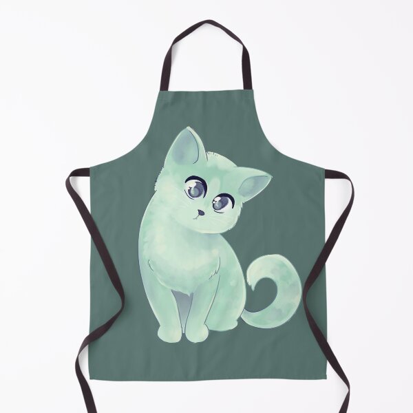 Item preview, turquoise kitten designed and sold by bunnyEmanArt.