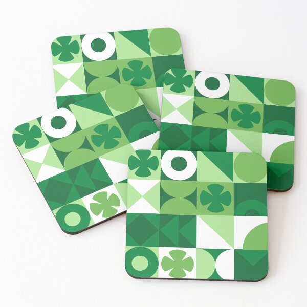 Item preview, St. Patrick's Day Green Neo Geo Pattern designed and sold by Krysanthe.