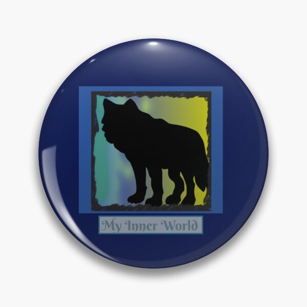 Item preview, My Inner World Graphic (Northern Lights Blue, Green, Yellow, Black) designed and sold by GladBlackLamb.