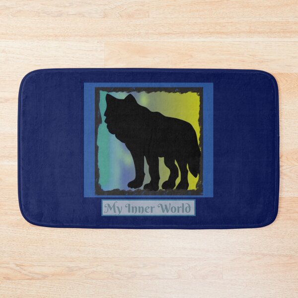 Item preview, My Inner World Graphic (Northern Lights Blue, Green, Yellow, Black) designed and sold by GladBlackLamb.