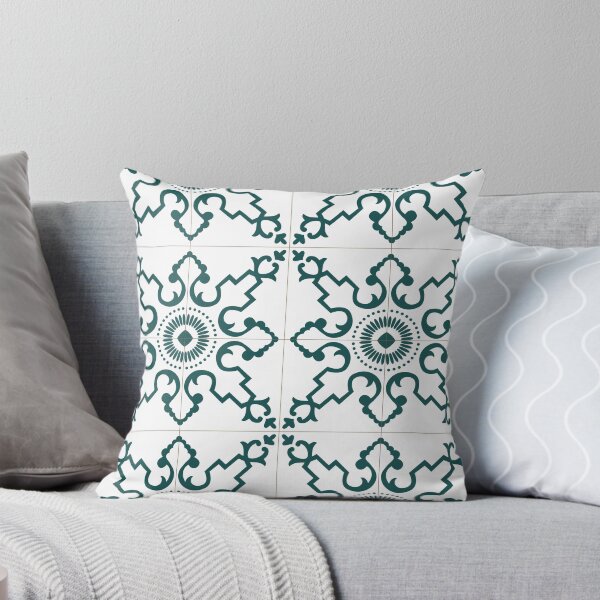 Item preview, Green vines Lisbon Portugal tile pattern designed and sold by arkantus.