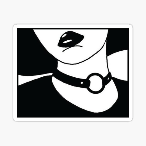 Black Lips & Choker Sticker