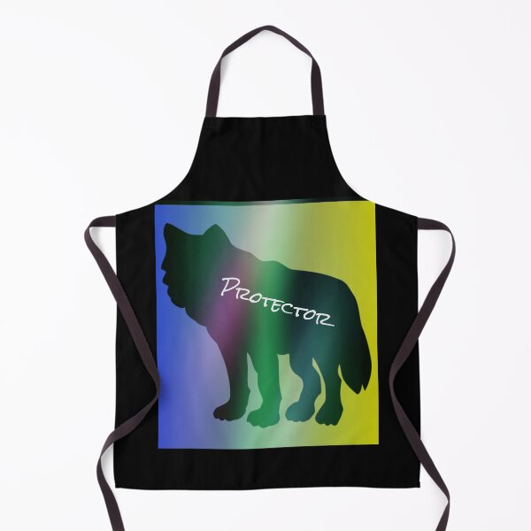Item preview, Wolf Protector Alter--Rainbow Aurora Borealis Graphic (Blue, Green, Yellow, Black) designed and sold by GladBlackLamb.
