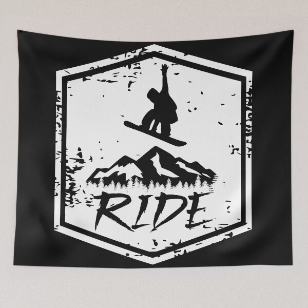 Item preview, Copy of Freestyle Snowboarder Jumps Snowboarding Over snowcapped mountains and trees designed and sold by UpwardSpin.