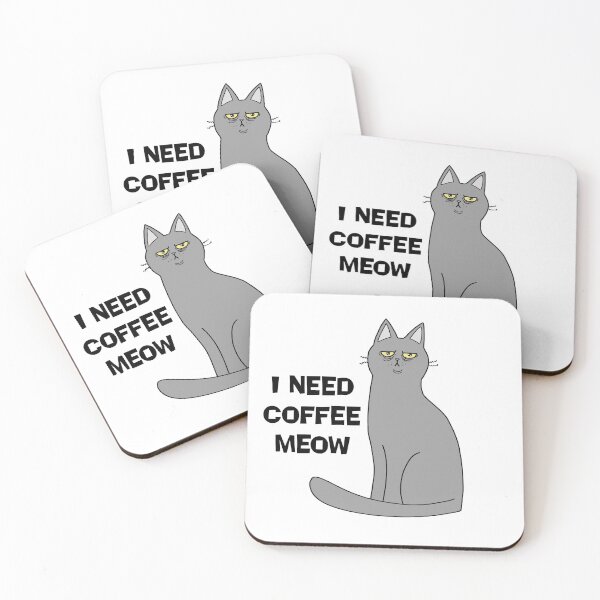 Item preview, I need coffee meow! designed and sold by ShotsyCreates.