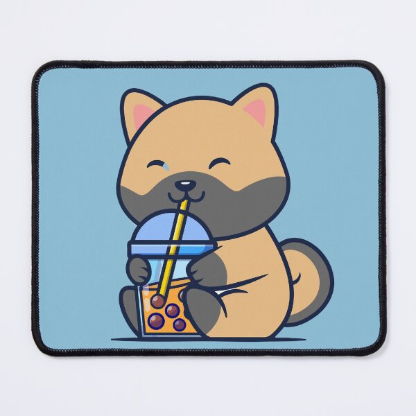 Item preview, cute shiba inu dog drinking tea designed and sold by senouz.