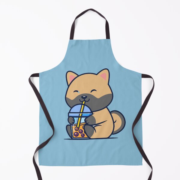 Item preview, cute shiba inu dog drinking tea designed and sold by senouz.