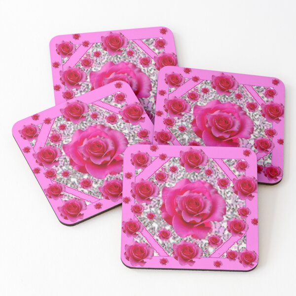 Item preview, FUCHSIA PINK ROSE GARDEN PINK ART ABSTRACT   designed and sold by sharlesart.