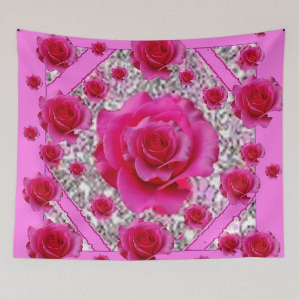 Item preview, FUCHSIA PINK ROSE GARDEN PINK ART ABSTRACT   designed and sold by sharlesart.