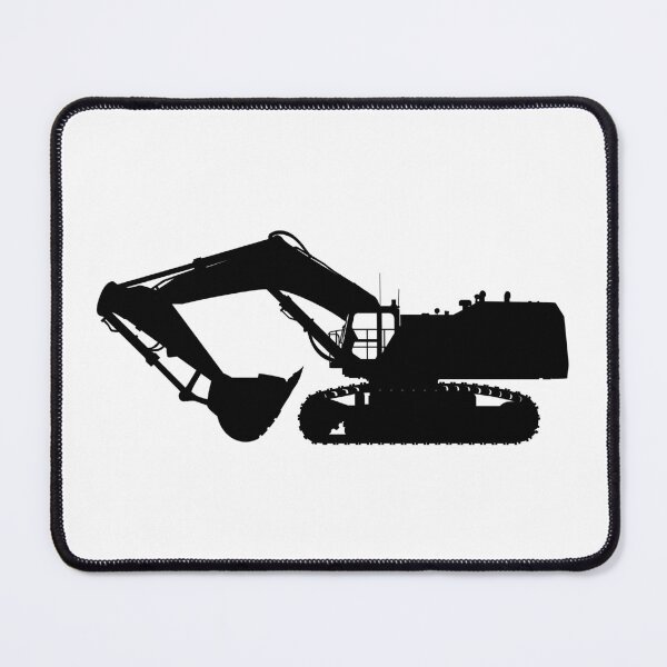Item preview, Hydraulic crawler excavator Cat 6015B with large loading shovel. Large construction machine backhoe loader, excavator. Isolated realistic silhouette. designed and sold by Marcin Adrian.