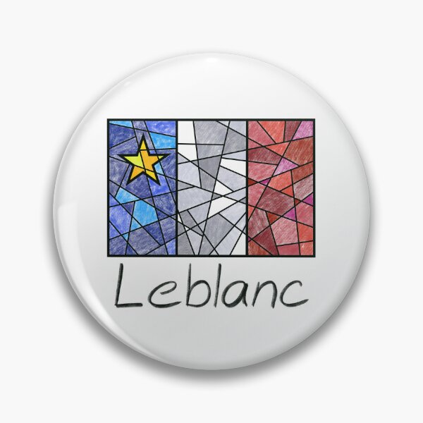 Item preview, Acadian Flag pastel mosaic Leblanc - Drapeau acadien mosaïque pastel vitrail Leblanc  designed and sold by ColoursOfFrance.