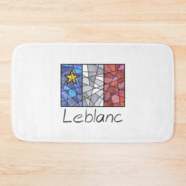 Item preview, Acadian Flag pastel mosaic Leblanc - Drapeau acadien mosaïque pastel vitrail Leblanc  designed and sold by ColoursOfFrance.
