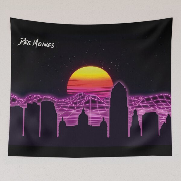 Item preview, Des Moines Skyline Neon Nights designed and sold by DFerraz.