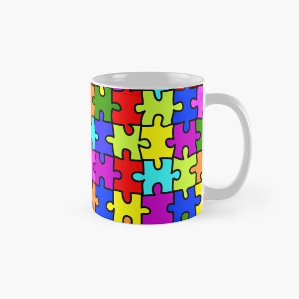 Item preview, Colorful rainbow jigsaw puzzle pattern- autism awareness designed and sold by pixxart.
