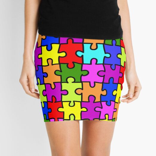 Jigsaw shop rainbow skirt