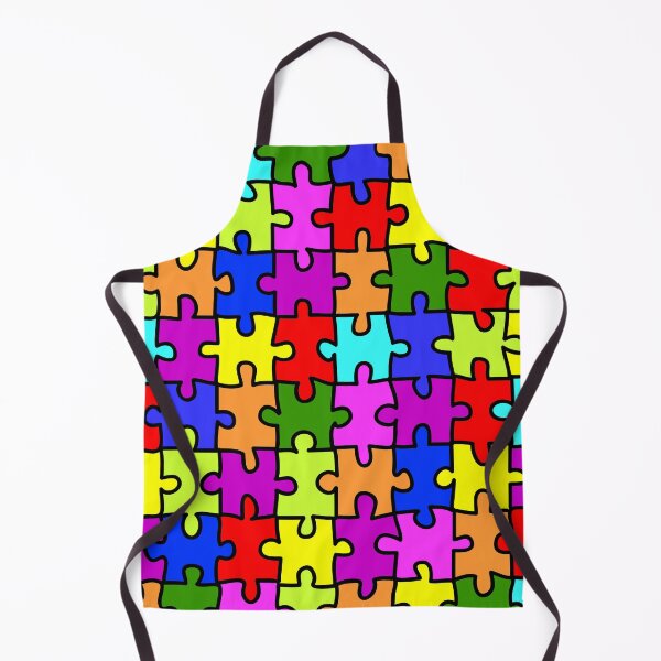 Item preview, Colorful rainbow jigsaw puzzle pattern- autism awareness designed and sold by pixxart.