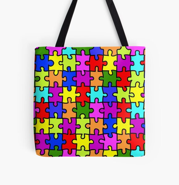 Multicolor Puzzle Wrap Bag