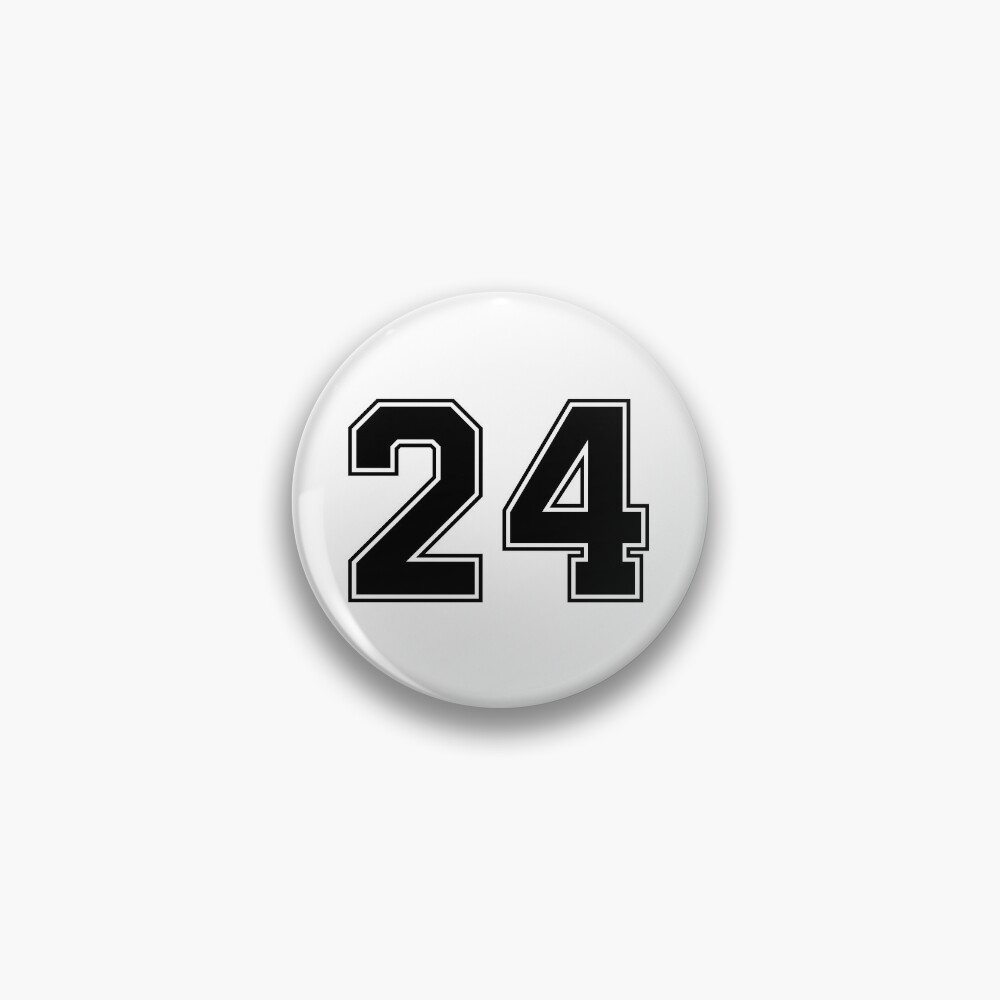 "24 American Football Classic Vintage Sport Jersey Number in black