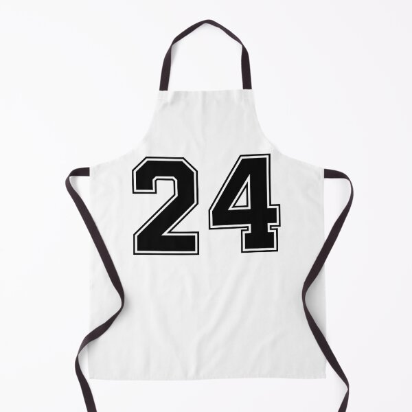 Item preview, 24 American Football Classic Vintage Sport Jersey Number in black number on white background for american football, baseball or basketball designed and sold by Marcin Adrian.