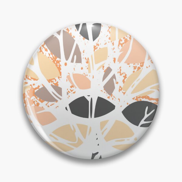 Item preview, Beige black and orange abstract flower art |  designed and sold by Vicsdesignsart.