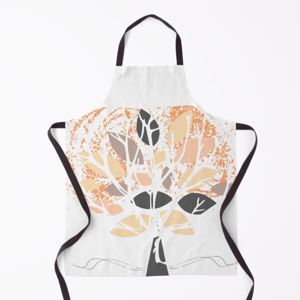 Item preview, Beige black and orange abstract flower art | designed and sold by Vicsdesignsart.
