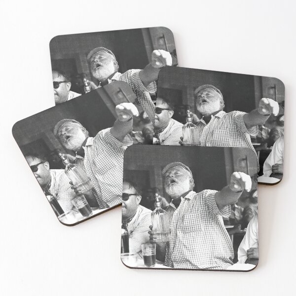 Item preview, Hemingway at Bar, Black and White, Vintage Wall Art designed and sold by modernretro.