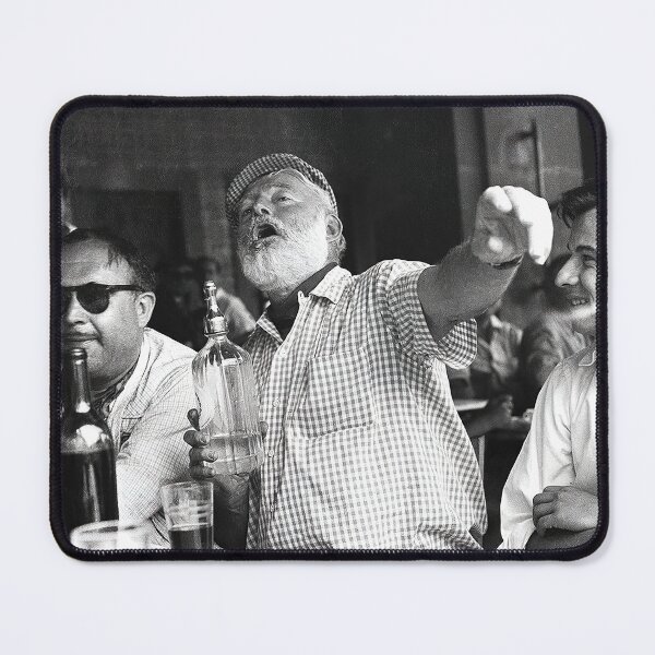 Item preview, Hemingway at Bar, Black and White, Vintage Wall Art designed and sold by modernretro.