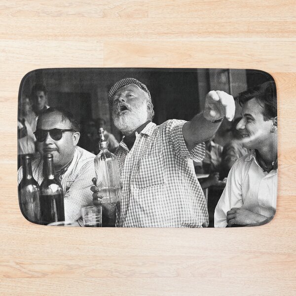Item preview, Hemingway at Bar, Black and White, Vintage Wall Art designed and sold by modernretro.