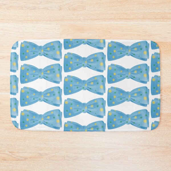 Item preview, Sky Blue Bow Tie with Green and Yellow Polka Dots Illustration designed and sold by BaggyYogaPants.