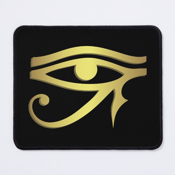 Item preview, Eye of horus Egyptian symbol on black background designed and sold by pixxart.