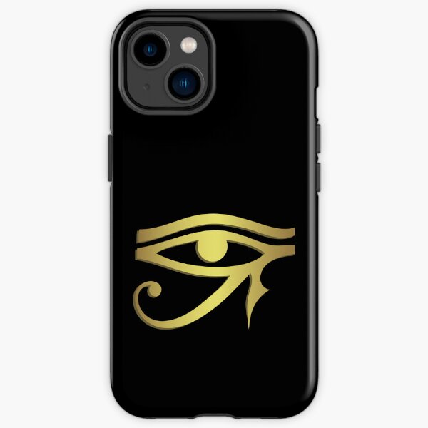 Eye of horus Egyptian symbol on black background iPhone Tough Case