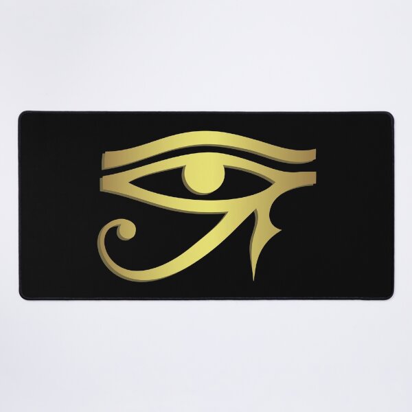 Item preview, Eye of horus Egyptian symbol on black background designed and sold by pixxart.