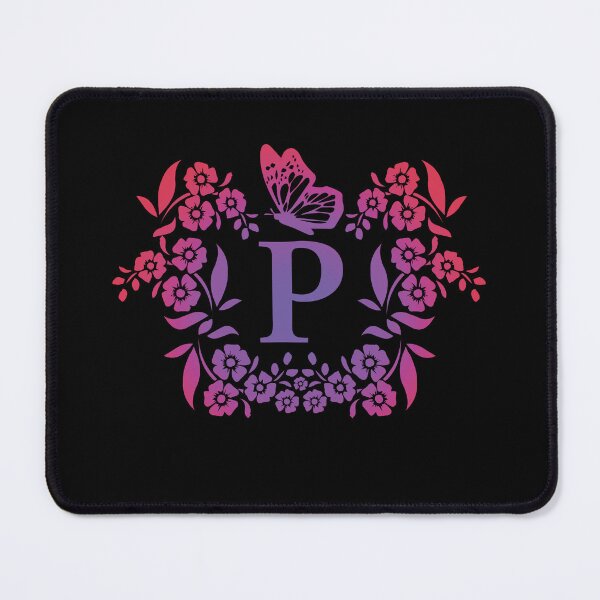 Item preview, Ornamental Letter P, Purple And Red Heart Butterfly, Gold Monogram Ornament designed and sold by PROMEN Creativity.