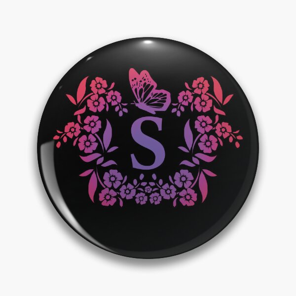 Item preview, Ornamental Letter S, Purple And Red Heart Butterfly, Gold Monogram Ornament designed and sold by PROMEN Creativity.