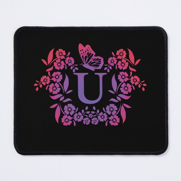 Item preview, Ornamental Letter U, Purple And Red Heart Butterfly, Gold Monogram Ornament designed and sold by PROMEN Creativity.
