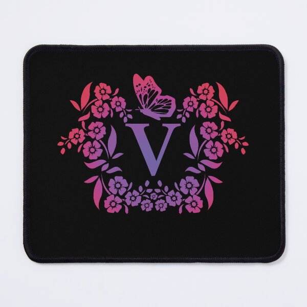 Item preview, Ornamental Letter V, Purple And Red Heart Butterfly, Gold Monogram Ornament designed and sold by PROMEN Creativity.