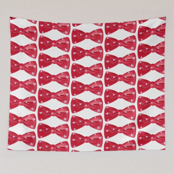 Item preview, Red Bow Tie with Heart Polka Dots Illustration designed and sold by BaggyYogaPants.