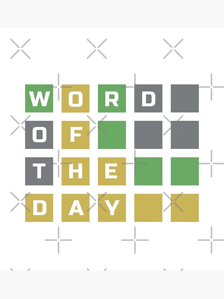 "Word of the day, wordle today, 5 letter words, play wordle Wordle of the day" Art Print for