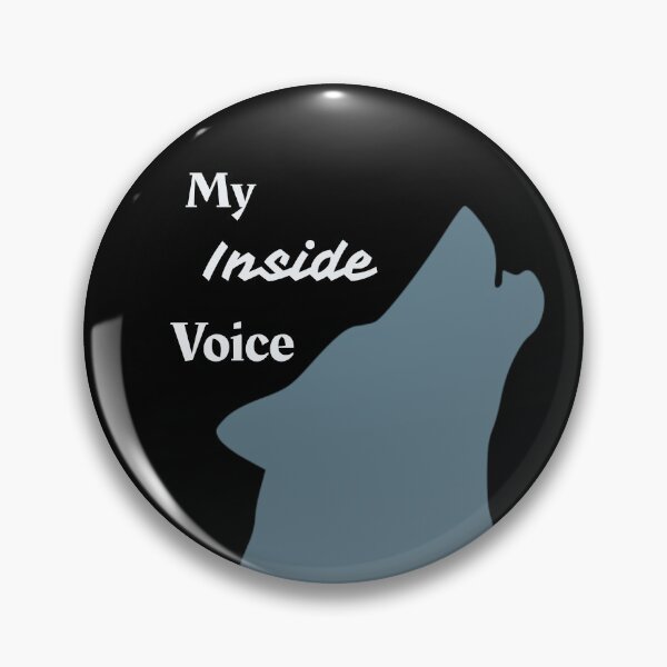 Item preview, Wolf Inside Voice Animal Alter Graphic Grey on Black designed and sold by GladBlackLamb.