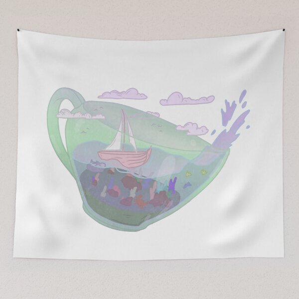 Item preview, Pastel Teacup & Ocean Sailboat designed and sold by Beano Supremo.