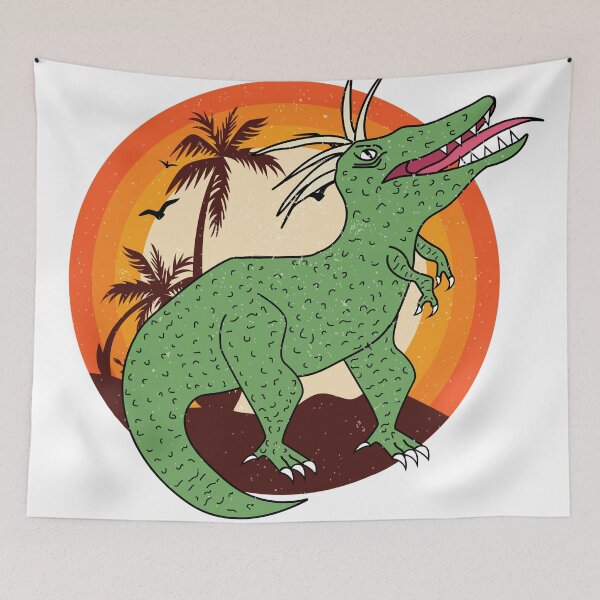Item preview, sunset and angry dinosaur designed and sold by arwaIB.