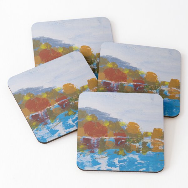 Item preview, Autumn impression by a lake designed and sold by Rebekah Gavra.