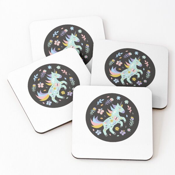 Item preview, Unicorn Flowers and Butterflies designed and sold by HappyLifeCreate.