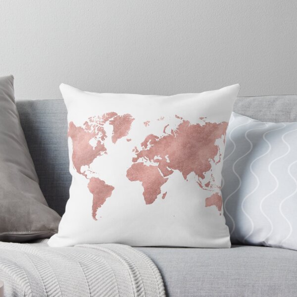 Item preview, World Map Rose Gold | Modern  World map | Gold World map | Stylish World map designed and sold by NORDIKART.