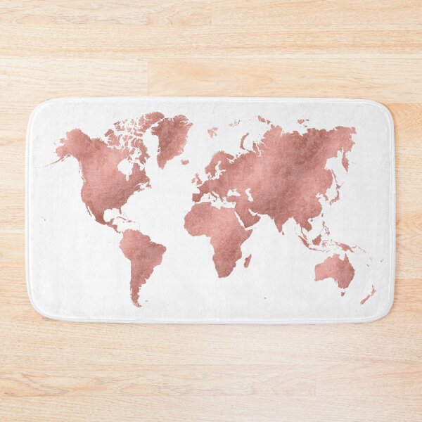Item preview, World Map Rose Gold | Modern  World map | Gold World map | Stylish World map designed and sold by NORDIKART.